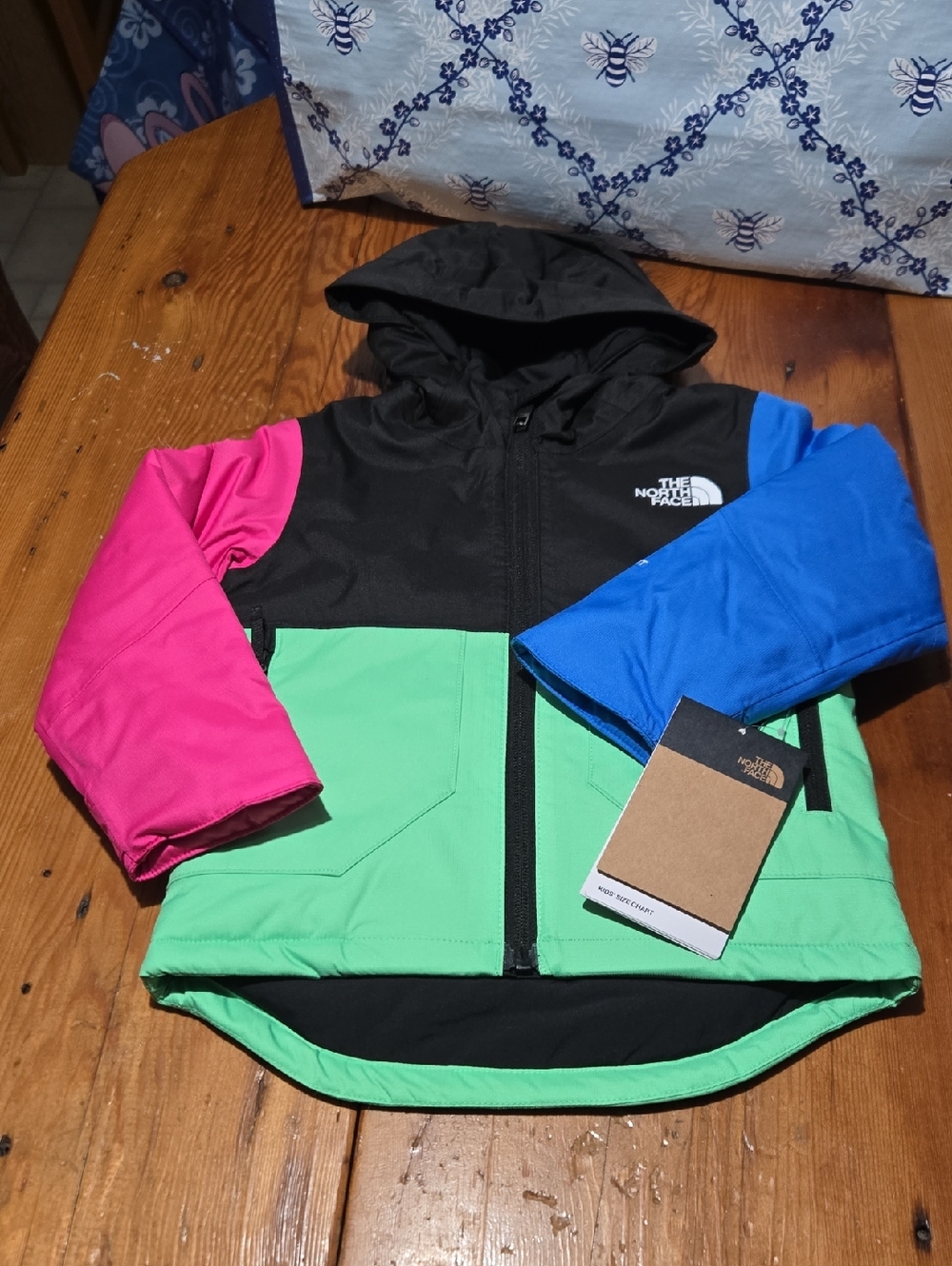 Nwt The North Face Colorblock Kids Hooded Jacket - Freedom Sz 2